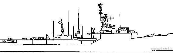 Корабль HMS Blackwood Type 14 (Frigate) (1954) - чертежи, габариты, рисунки