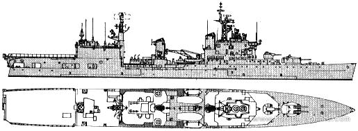 HMS Blake warship - drawings, dimensions, figures