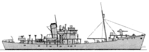 HMS Bombardier (Trawler) (1943) - drawings, dimensions, pictures