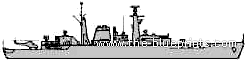 Корабль HMS Broadsword (Frigate) - чертежи, габариты, рисунки