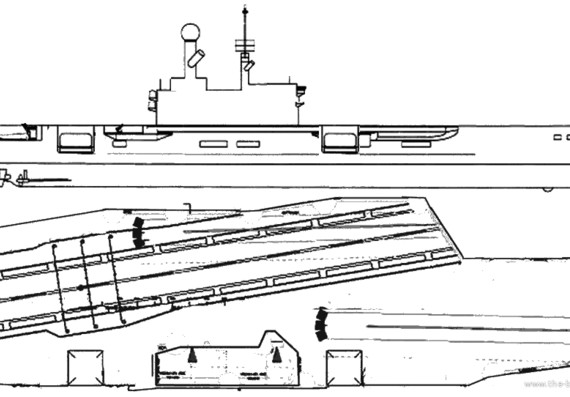 Aircraft carrier HMS CVF Class - drawings, dimensions, figures