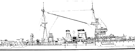Боевой корабль HMS Cairo (Cruiser) (1942) - чертежи, габариты, рисунки