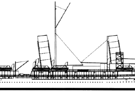 Aircraft carrier HMS Campania 1915 {Aircraft Carrier) - drawings, dimensions, pictures