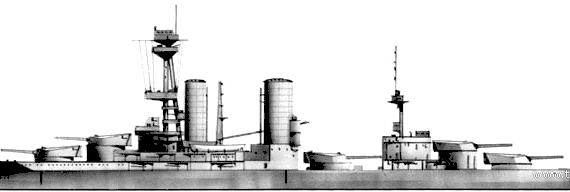 Корабль HMS Canada (Battleship) - чертежи, габариты, рисунки