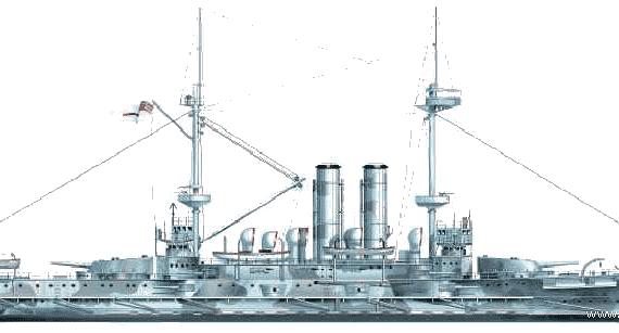 Боевой корабль HMS Canopus (Battleship) (1914) - чертежи, габариты, рисунки