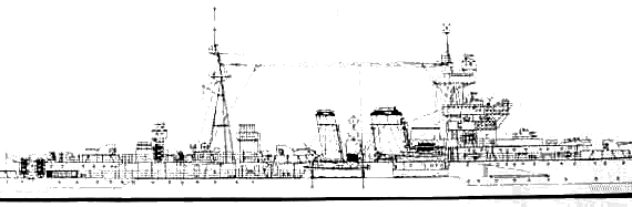 Крейсер HMS Carlisle (1942) - чертежи, габариты, рисунки