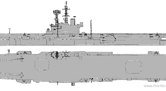 Корабль HMS Centaur (Light Carrier) (1964) - чертежи, габариты, рисунки