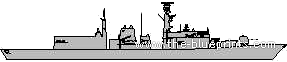 Корабль HMS Chester (Frigate) - чертежи, габариты, рисунки