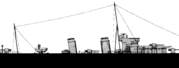 Эсминец HMS Codrington (Destroyer) (1939) - чертежи, габариты, рисунки