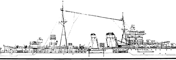 Боевой корабль HMS Colombo (Cruiser) (1943) - чертежи, габариты, рисунки
