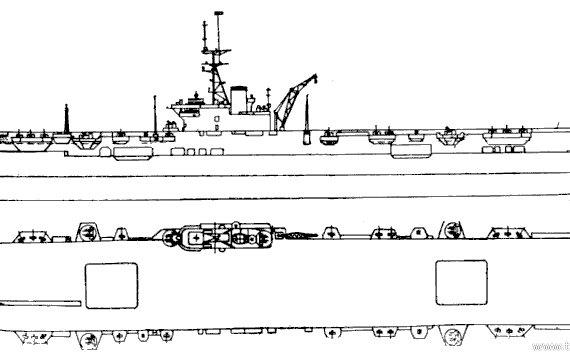 Корабль HMS Colossus (Aircraft Carrier) - чертежи, габариты, рисунки