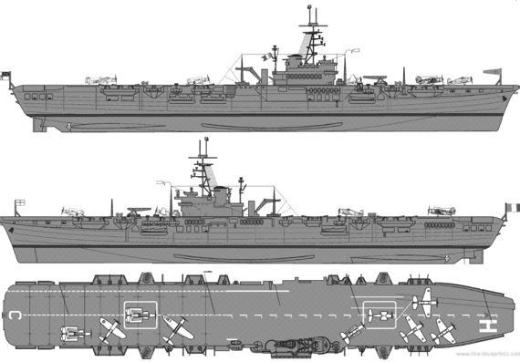 HMS Colossus (Aircraft Carrier) (1945) - drawings, dimensions, pictures