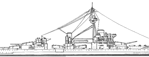 Корабль HMS Colossus (Battleship) (1918) - чертежи, габариты, рисунки