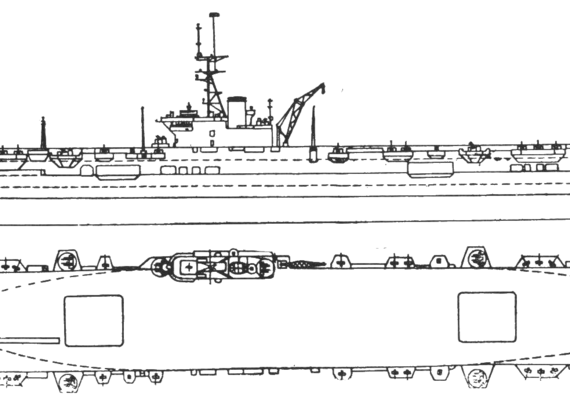 Aircraft carrier HMS Colossus (NF Arromanches) - drawings, dimensions, pictures