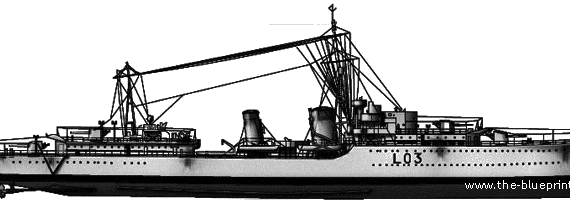 Корабль HMS Cossack (Destroyer) - чертежи, габариты, рисунки