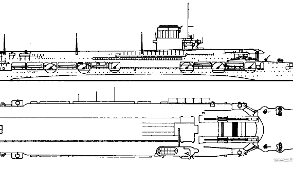 HMS Courageous (Aircraft Carrier) (1939) - drawings, dimensions, pictures