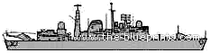 Эсминец HMS Coventry (Destroyer) - чертежи, габариты, рисунки