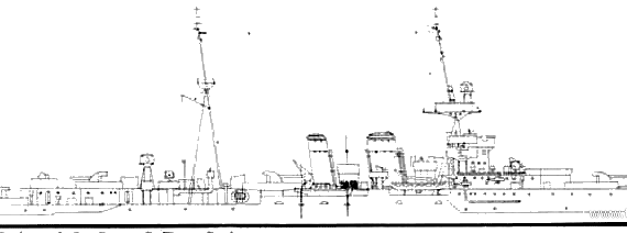 Боевой корабль HMS Curacoa (Cruiser) (1940) - чертежи, габариты, рисунки