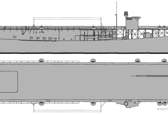 Боевой корабль HMS Dasher (Aircraft Carrier) (1943) - чертежи, габариты, рисунки