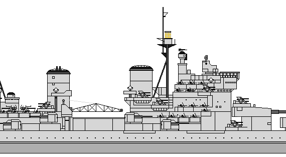 Боевой корабль HMS Duke of York (Battleship) (1944) - чертежи, габариты, рисунки
