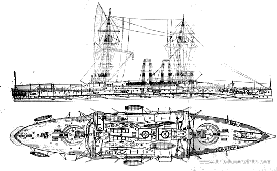 Корабль HMS Duncan (1903) - чертежи, габариты, рисунки