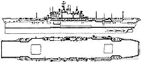 Aircraft carrier HMS Eagle (1944) - drawings, dimensions, pictures