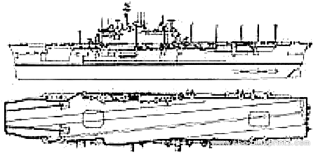 Aircraft carrier HMS Eagle (1957) - drawings, dimensions, pictures