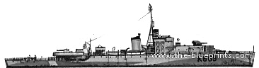 Корабль HMS Eastview (Frigate) (1944) - чертежи, габариты, рисунки