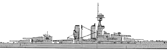 Корабль HMS Emperor of India (Battleship) (1918) - чертежи, габариты, рисунки