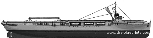 Авианосец HMS Empire MacAlpine (Merchant Aircraft Carrier) (1943) - чертежи, габариты, рисунки