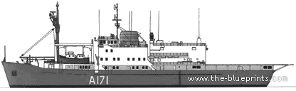 HMS Endurance ship - drawings, dimensions, figures