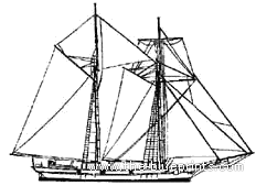 HMS Enterprise (Sloop) (1743) - drawings, dimensions, figures