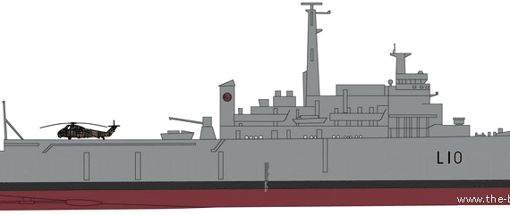 HMS Fearless L10 - drawings, dimensions, figures