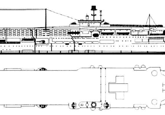 Aircraft carrier HMS Furious 1939 {Aircraft Carrier) - drawings, dimensions, pictures