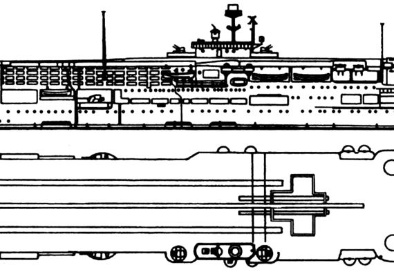 Авианосец HMS Furious 1944 (Aircraft Carrier) - чертежи, габариты, рисунки
