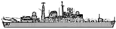 Корабль HMS Glasgow - чертежи, габариты, рисунки