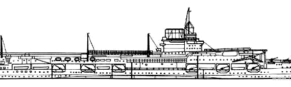 Авианосец HMS Glorious (Aircraft Carrier) - чертежи, габариты, рисунки