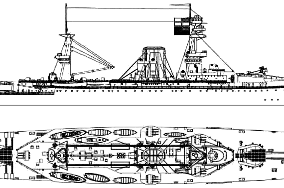 Корабль HMS Glorious (Battlecruiser) (1918) - чертежи, габариты, рисунки