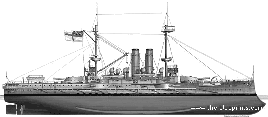Корабль HMS Glory (Battleship) (1900) - чертежи, габариты, рисунки