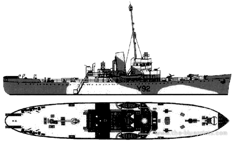 HMS Gorleston (Escort Sloop) (1943) - drawings, dimensions, pictures