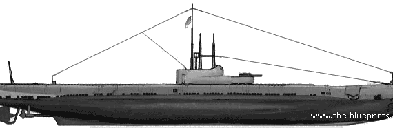 Submarine HMS Grampus (1940) - drawings, dimensions, pictures