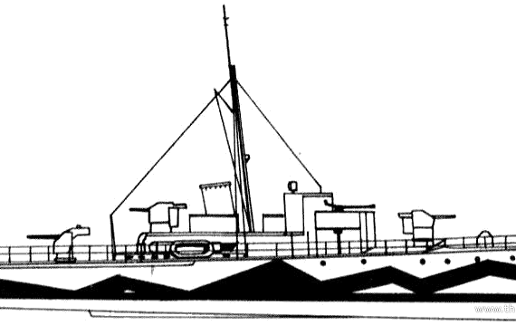 Боевой корабль HMS Grey Goose (Gunboat) (1943) - чертежи, габариты, рисунки
