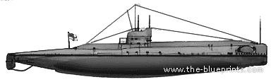 Submarine HMS H14 (1939) - drawings, dimensions, pictures