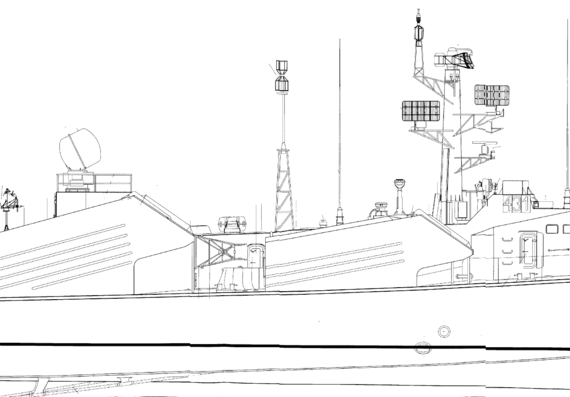 Корабль HMS Hawkins - чертежи, габариты, рисунки