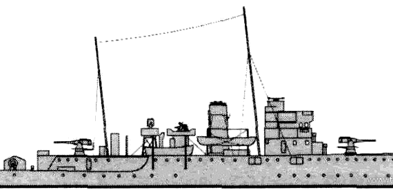 HMS Hazard (Escort Minesweeper) (1940) - drawings, dimensions, pictures