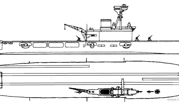 Корабль HMS Hermes (Aircraft Carrier) (1939) - чертежи, габариты, рисунки