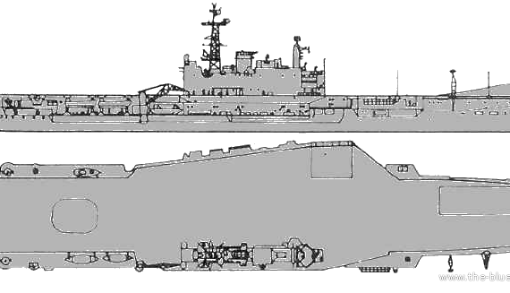 Корабль HMS Hermes (Light Aircraft Carrier) (1979) - чертежи, габариты, рисунки