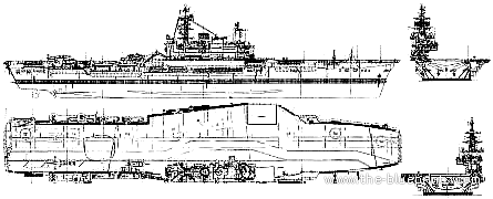 Корабль HMS Hermes R12 (Aircraft Carrier) (1973) - чертежи, габариты, рисунки