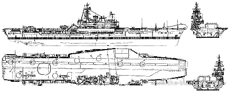 Корабль HMS Hermes R12 (Aircraft Carrier) (1981) - чертежи, габариты, рисунки