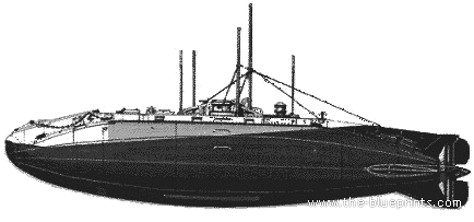 Боевой корабль HMS Holland (1903) - чертежи, габариты, рисунки